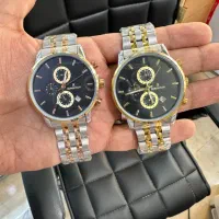 ساعت مچی مردانه بند چرم فلزی