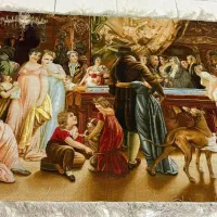 تابلو فرش بیلیارد باز دستبافت