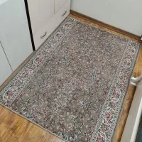 فرش کناره کوزه قالیچه تابلو ورق طلا