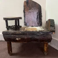 میز تلفن چوبی