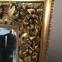 قاب اینه ورق طلا چوب