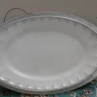 سرویس چینی ۶ تیکه طرح دار زرین پلمپ و نو