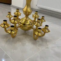 لوستر طلایی رنگ ثابت|لوستر و چراغ آویز|ارومیه, |دیوار