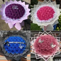 دسته گل باکس گل رز ربانی