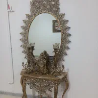 آیینه و شمعدان طرح برنز