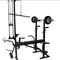 میز پرس خانگی ۴۲ کاره + ۲۵ کیلو وزنه