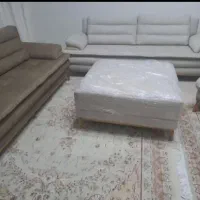 مبل راحتی ۸نفره تختخواب شو با۳عددمیزعسلی و۱عددپاف|مبلمان خانگی و میز عسلی|تهران, شهرک دانشگاه شریف|دیوار