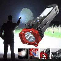 چراغ قوه دستی مدل 8 کاره سه حالت نوردهی با چکش ...