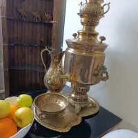 ست سماور زغالی برنج آذر نسب ۱۳۴۱