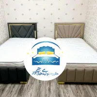 تخت خواب یک نفره حاجی پور(تختخواب۱یکنفره)تشک سیلور