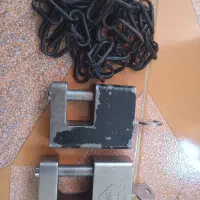 قفل کتابی 2 عدد همراه با زجیر 2 متری