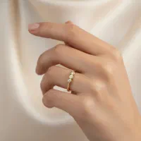 انگشتر مینیمال سه نگین