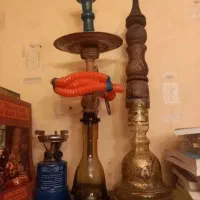 دو عدد قلیان چوبی