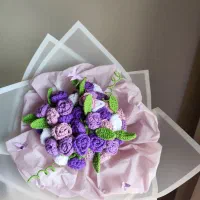 دسته گل بزرگ بافتنی و جاودان|گل مصنوعی|تهران, شهرک آپادانا|دیوار