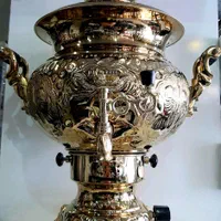 سماور گازی طلایی ۶ لیتری