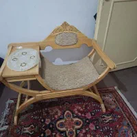 میز تلفن چوبی