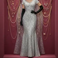 لباس مجلسی پارچه ی ایتالیایی دوخت مزون