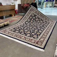 فرش دستباف (بساک)  افشان جفت ۹ متری گل ابریشم|فرش|مشکین‌دشت, |دیوار