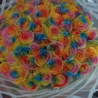 دسته گل هفت رنگ هلندی باکس گل هزینه دیزاین(رایگان)|گل و گیاه طبیعی|تهران, چیتگر شمالی|دیوار