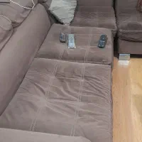 مبل ۷نفره ال قهوه ای|مبلمان خانگی و میز عسلی|پرند, فاز ۵|دیوار