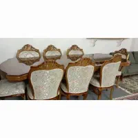 میز ناهارخوری هشت نفره چوبی سلطنتی