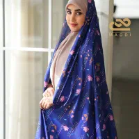 دوخت چادر رنگی و مشکی ساده