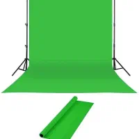 پرده سبز ۳×۵ در حد نو