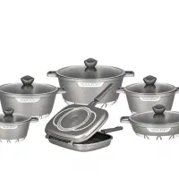 قابلمه ۱۲ پارچه دالتون رنگ طوسی