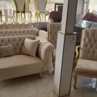 مبلهای مینی مال فرانسوی دسته چوبی|مبلمان خانگی و میز عسلی|ارومیه, |دیوار