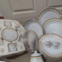 ظروف چینی مرجان لب طلایی