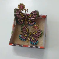 گوشواره مجلسی نگین‌دار (کاملاً نو)|جواهرات|اصفهان, ملک‌شهر|دیوار