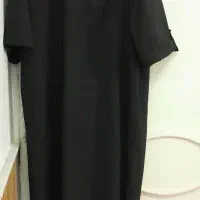 مانتو مشکی کفتان به همراه شال مشکی