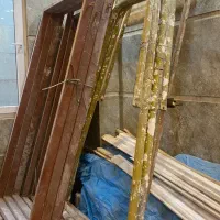 درب دولنگه با چارچوب و فریم ضدسرقت و نبشی|مصالح و تجهیزات ساختمان|قم, چهار مردان|دیوار