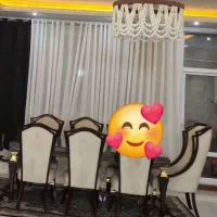 لوستر مهره چوبی رافیا