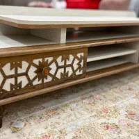 میز تلویزیون مدرن و تمیز ، طراحی خاص چوبی|میز تلویزیون|اندیشه, اندیشه فاز ۴|دیوار