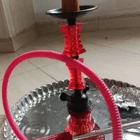 قلیان قلیون قرمز لوکس سبک فلزی قابل حمل