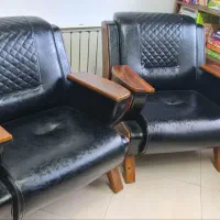 مبل چرم دسته خلبانی