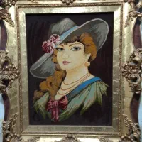 تابلو فرش گل ابریشم