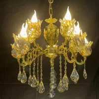 لوستر 4 شاخه 8 شعله مدل شاهان تولیدی رستمی