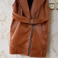 پالتو جلیقه وست پافر چرم