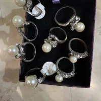 انگشتر مرواریدی و نگینی نو شیک و لاکچری