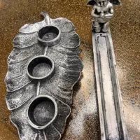 دو جفت جاشمعی و جا عودی پلی استر نو|صنایع دستی و سایر لوازم تزئینی|قم, زنبیل آباد|دیوار