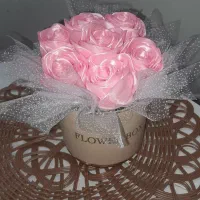 گل رز جاودان(روبان)|گل مصنوعی|رودبنه, |دیوار