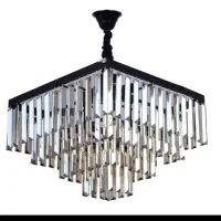 لوستر تسمه ای کریستالی مربع نونو|لوستر و چراغ آویز|مشهد, جاهد شهر|دیوار