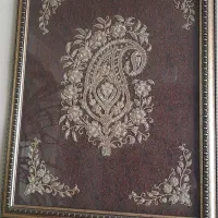 ۲ عدد تابلو یکی ترمه و دیگری تابلو فرش وان یکاد