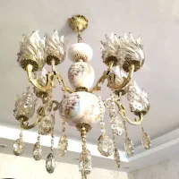 دو عدد لوستر برنز سرامیک ده شعله