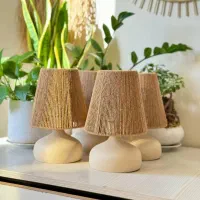 لوستر آباژور رافیا مکرومه کافی شاپ|لوستر و چراغ آویز|یزد, |دیوار