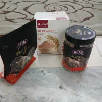 دو بسته سیر سیاه با سبوس چند غله ودمنوش چایی سبز