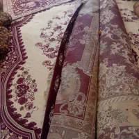 دو عدد قالی زرشکی نخ ابریشم در حد نو|فرش|مسجد سلیمان, |دیوار