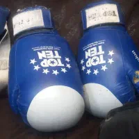 دستکش بکس و کلاه ساقبند کاپ رزمی